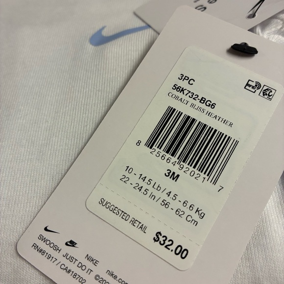 Nike Infant 3 piece Set in Blue and White size 3 months $32 - Picture 6 of 6